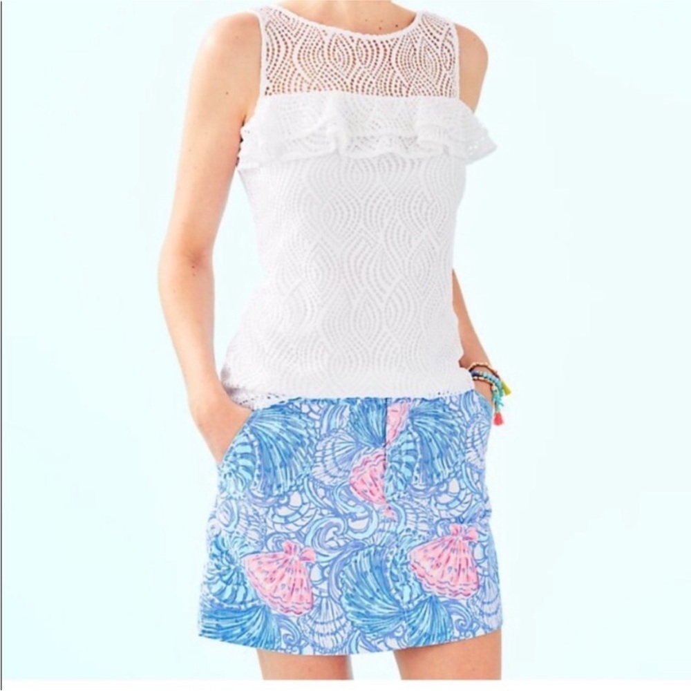 NWT Lilly  Pulitzer Janine White Lace Top XL